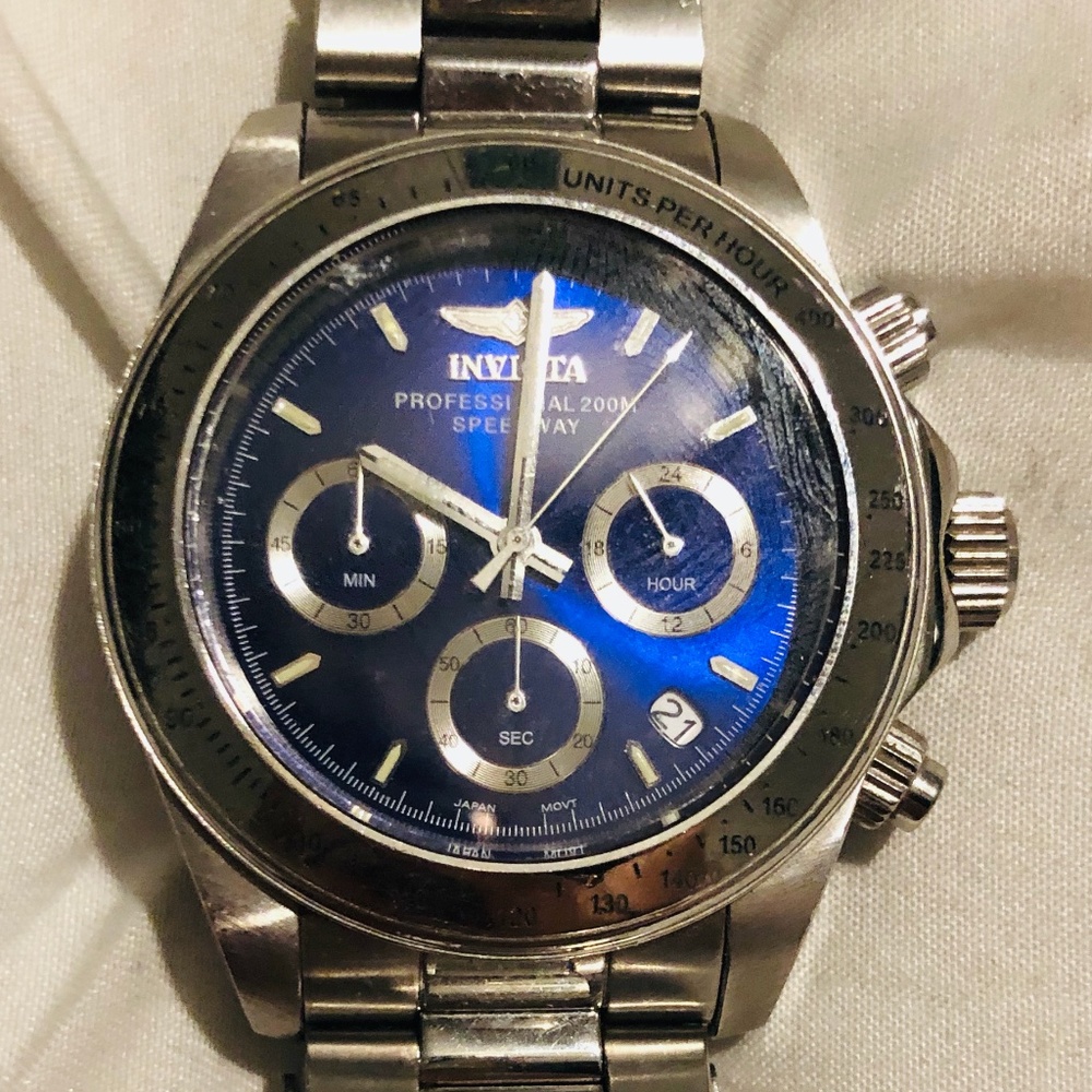 Invicta Pro Diver Watch Silver and Blue